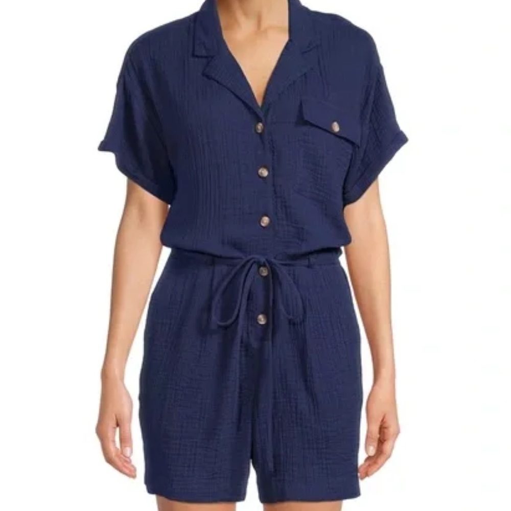 Beachlunchlounge Mina Gauzy One Piece Romper Large